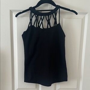 POPFLEX Vintage Black Cut Out Tank Top Camisole